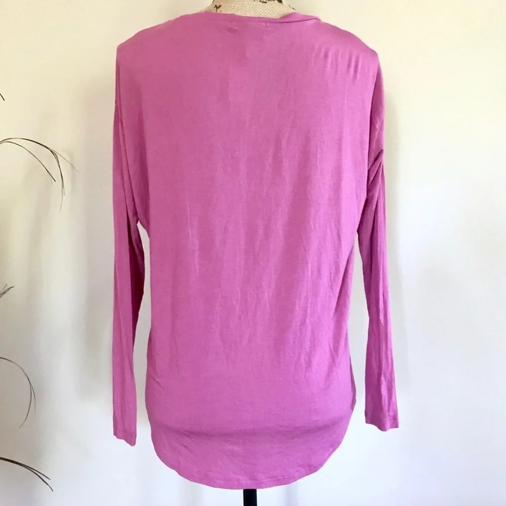NWT Victoria’s Secret PINK Super Soft Criss Cross Long Sleeve Tee – (XS)